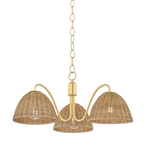 Aged Brass Chandelier from the Katniss Collection