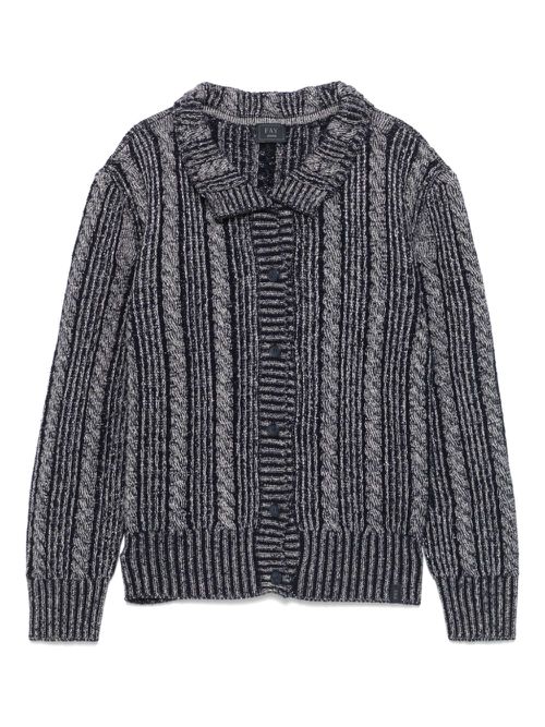 Cable-knit cardigan - Blue