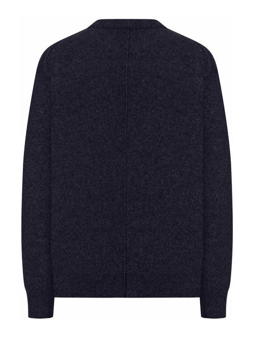 Crew Neck Sweater In Melange Effect Wool