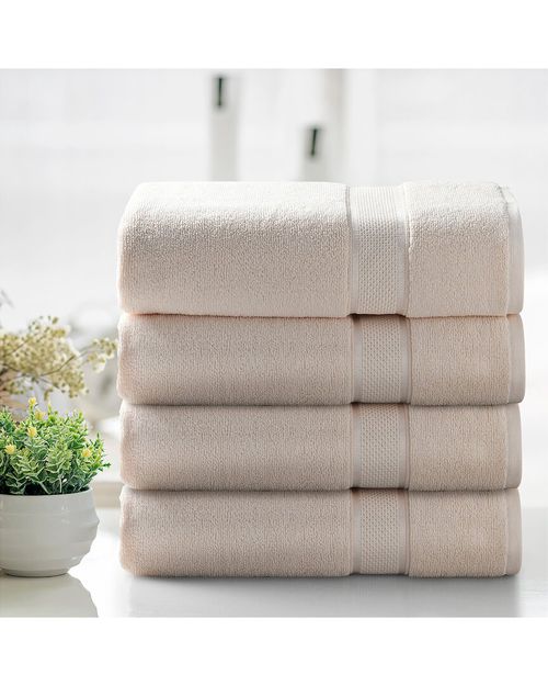 2pc Zero Twist Cotton Plush Bath Sheet Set