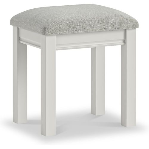 Porter Upholstered Dressing Table Stool | White or Grey | Roseland