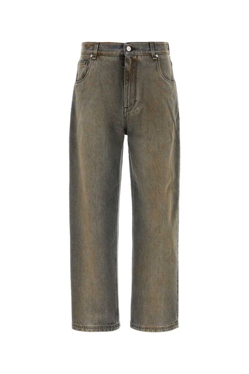 Washed Cotton Jeans — Brown
