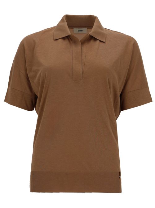 Cotton blend polo shirt
