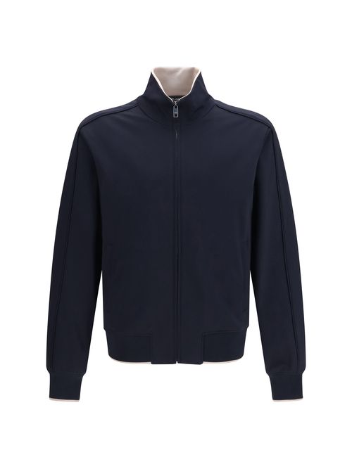 Zip Jacket With Side Bands Jacket — Navy