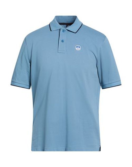 Man Polo shirt Light blue Size L Cotton