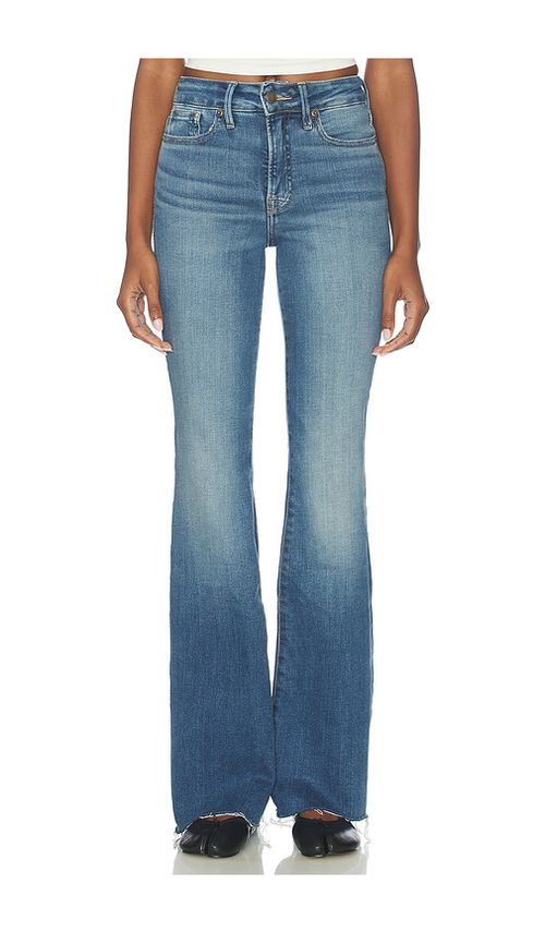 Good American Good Legs Flare Jeans in Blue. 0. Also , 10, 12, 16, 18, 2, 20, 4