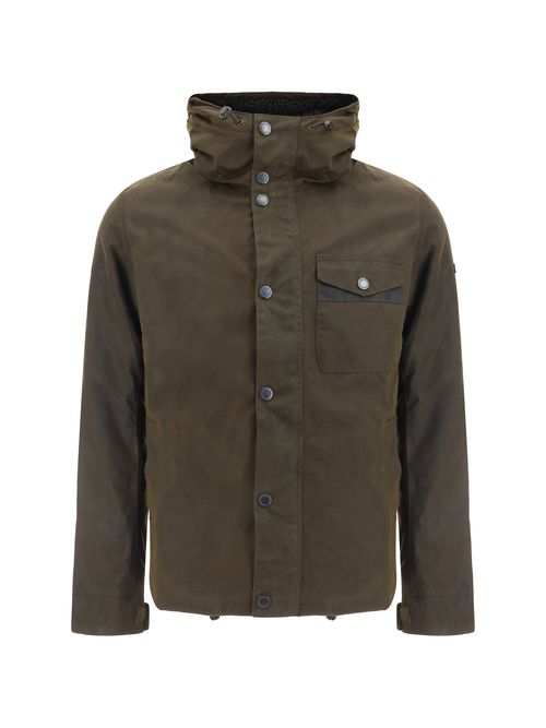 Hooded Cotton Jacket — Olive