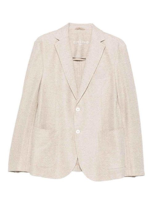 Blazer jacket with pockets in beige color