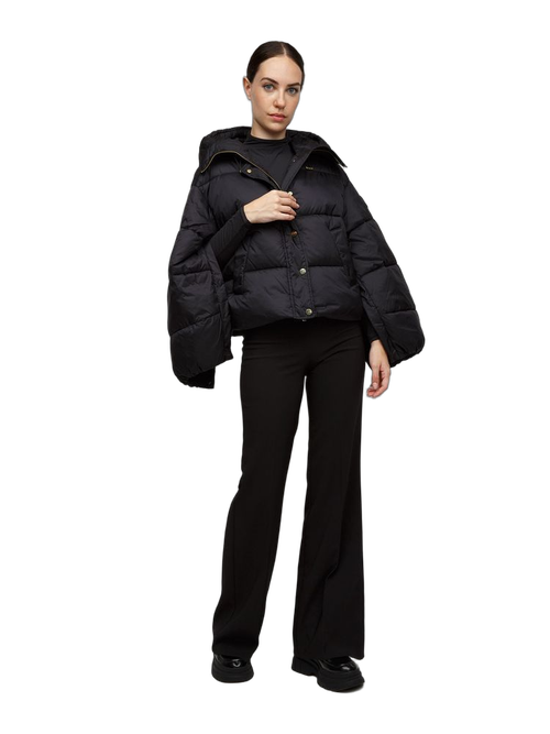 Quilted Puffer Down Jacket — Black