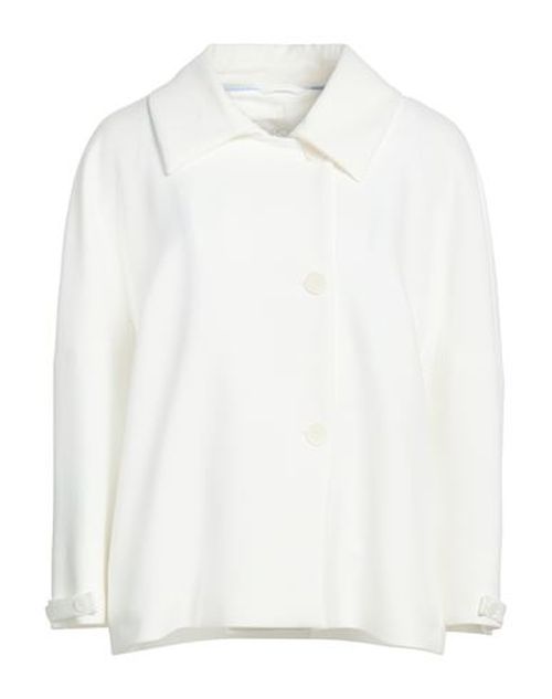 Woman Jacket White Size 16 Polyester, Viscose, Elastane