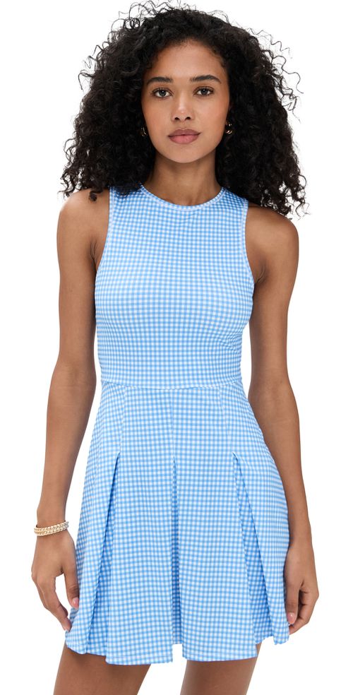 Addison Bay 여성 Racquet Dress Cerulean Gingham