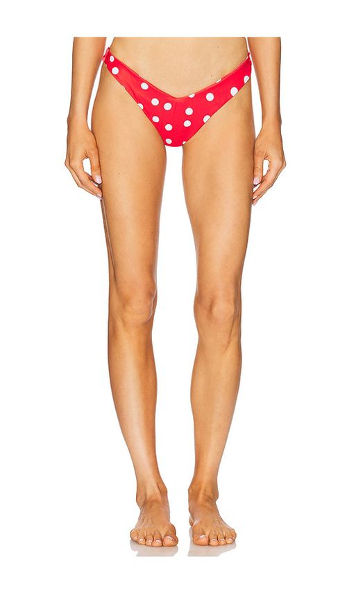 Superdown Lucy Bikini Bottom in Red. -  L also in