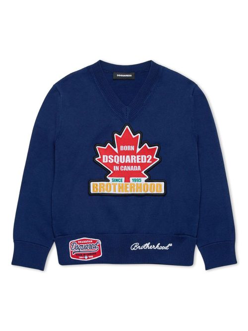 Logo-patch jumper - Blue