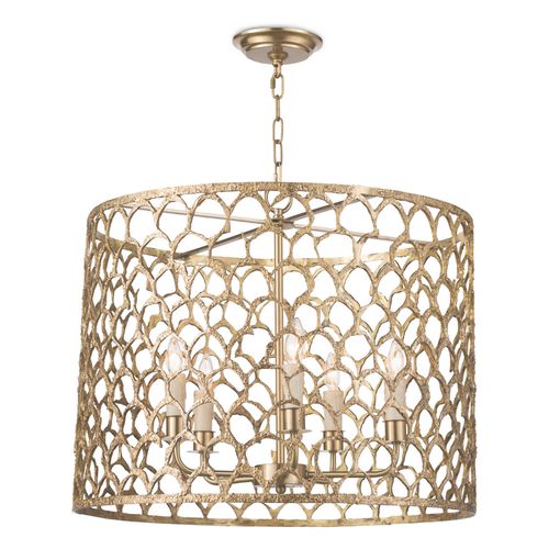 Natural Brass Chandelier from the Cabana Collection