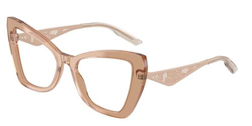 Dolce & Gabbana DG3409 3432 Women’s Eyeglasses Brown  53 - Blue Light Block Available
