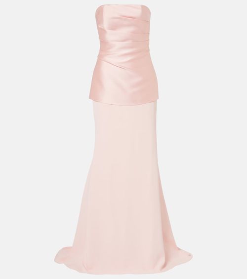 Alia strapless satin gown