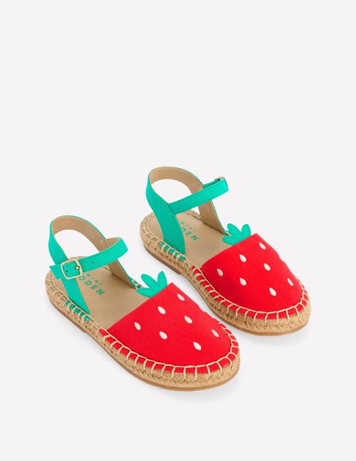 Girls Novelty Espadrilles in Red | Size 24