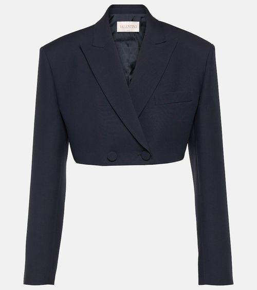 Giacca Crêpe Couture cropped blazer