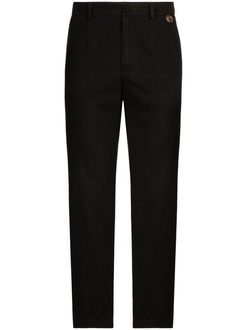 Front-fastening straight-leg trousers - N0000