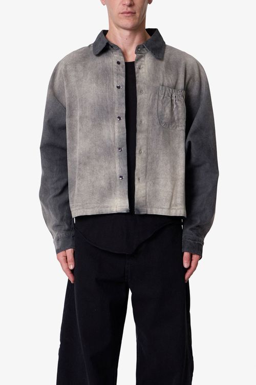 Spray Denim L/S Shirt - Washed Black