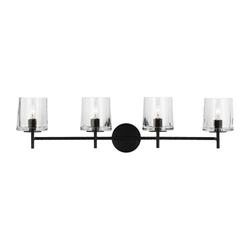 Visual Comfort Studio Marietta 4-Light Bathroom Vanity Light in Aged Iron by Ellen Degenere