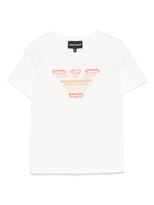 Emporio Armani Kids logo-embroidered T-shirt - White