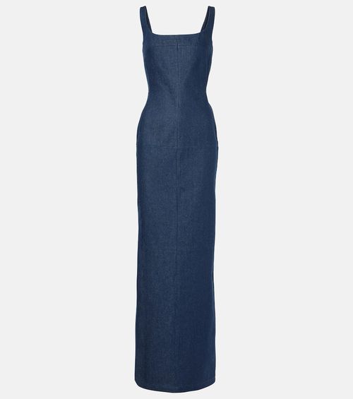 La robe de-Nîmes Spoglio denim bustier dress