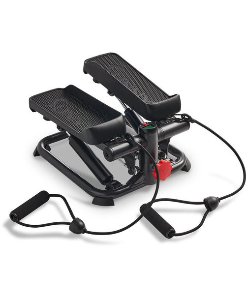 Total Body Smart 2-in-1 Stepper Machine, Total Body Workout, Adjustable Hydraulic, Lcd Monitor, Resistance Bands, Non-Slip Peda