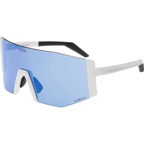 GOG Eyewear Unisex UV400 HDX Contrast Cycling Sunglasses with Mirror Scratch-Resistant Lens - White - One