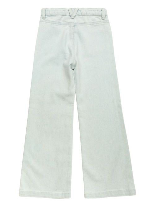 Embroidered cotton jeans - Blue
