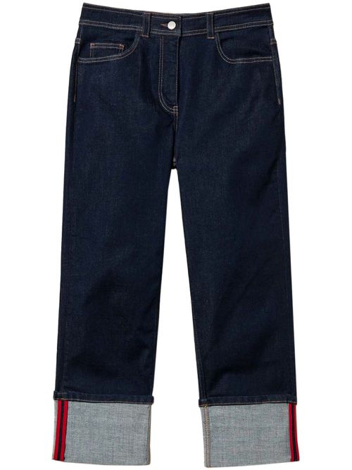 Folded cropped jeans - Blue