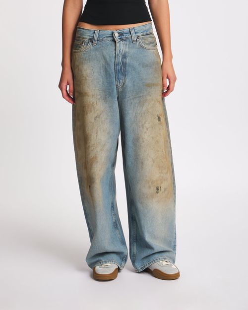 Acne Studios Jeans Loose Fit 2021 Penicillin Garment Dyed Blue W