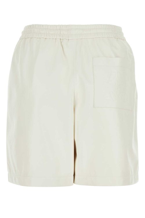 White Leather Shorts