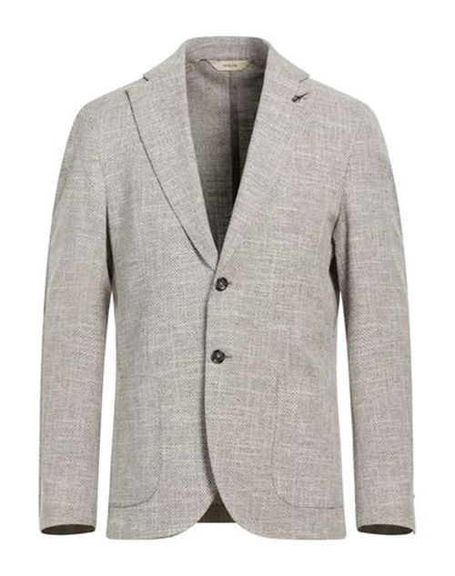 Man Blazer Light grey Size 40 Cotton, Viscose, Linen, Elastane