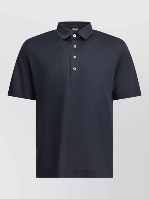 Zegna - leggerissimo buttoned polo shirt short sleeve
