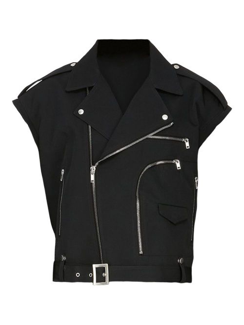 Zip-fastening gilet - Black