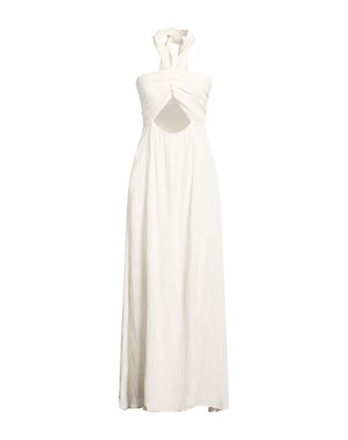 Woman Maxi dress White Size 8 Linen, Rayon