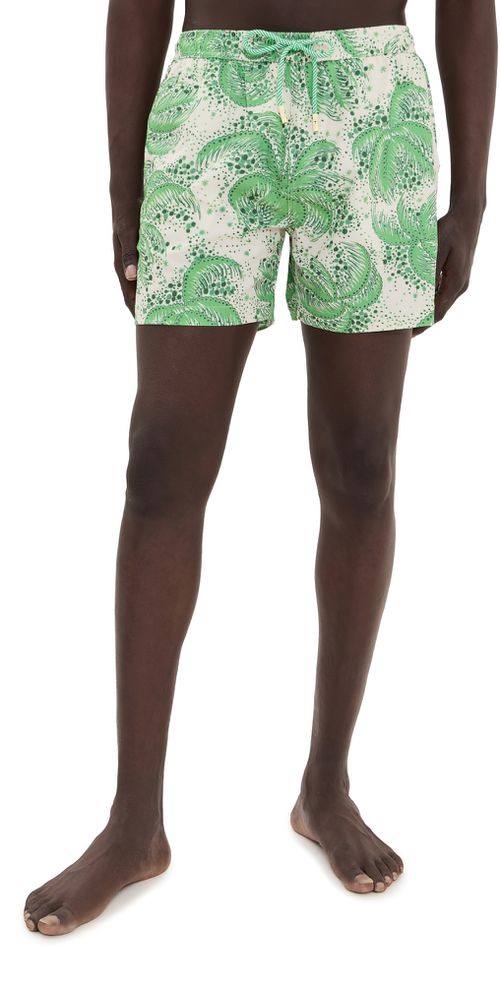 Tombolo Palm Fronds Swim Trunks Green