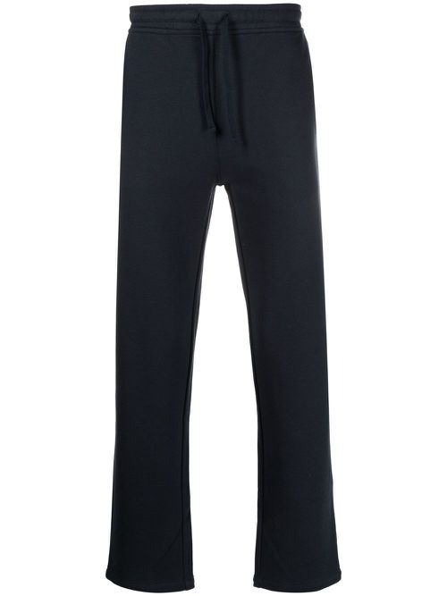 Elasticated drawstring-waist trousers - Blue