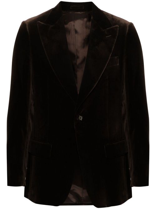 Velour blazer - Brown