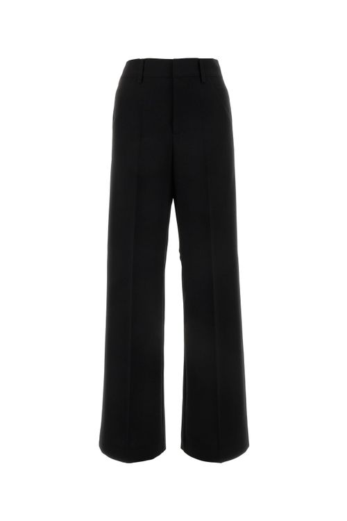 Wide-Leg Trousers — Black