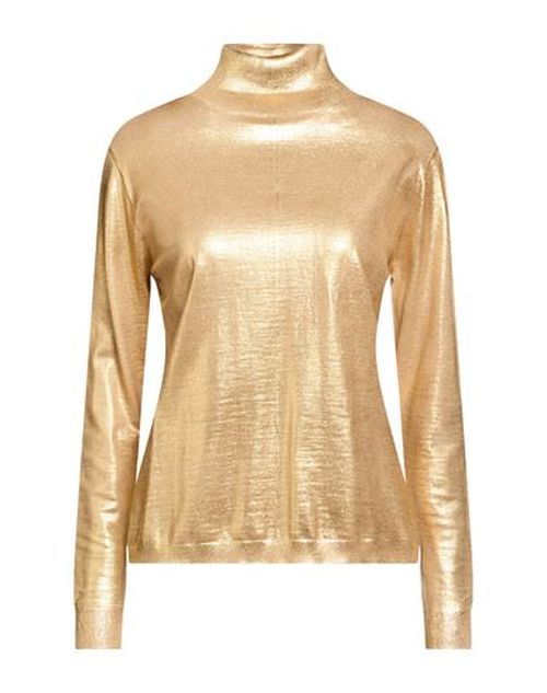 Woman Turtleneck Gold Size L Virgin Wool