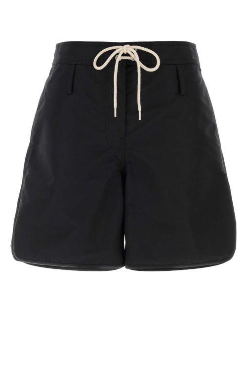 Nylon Bermuda Shorts — Black