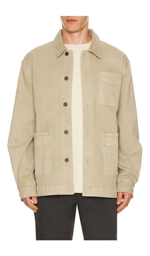 Fair Harbor Seaport Chore Jacket in Brown. L. Also in