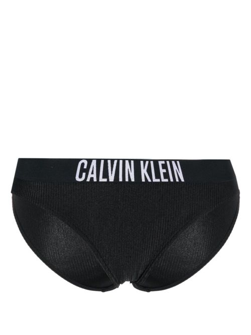 Logo-waistband bikini bottoms - Black