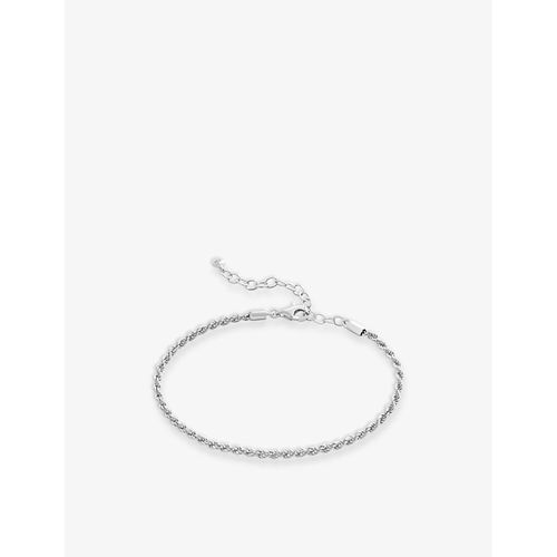 Womens Sterling Silver Rope Recycled Sterling-silver Chain Bracelet 