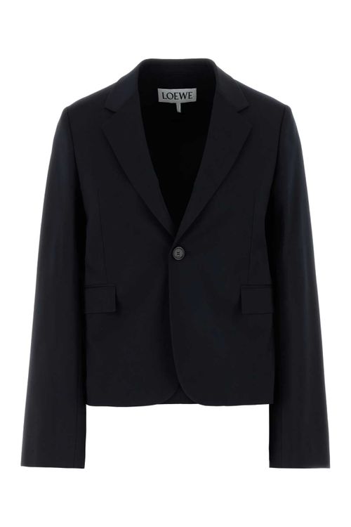 Wool Blazer — Navy