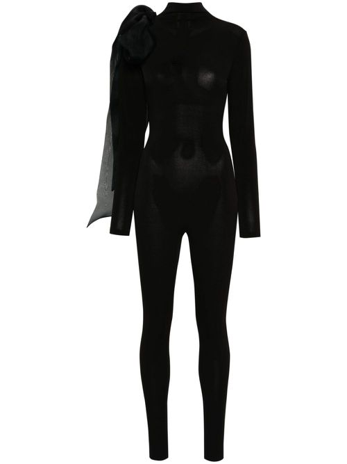 Ruched draped jumpsuit - Black