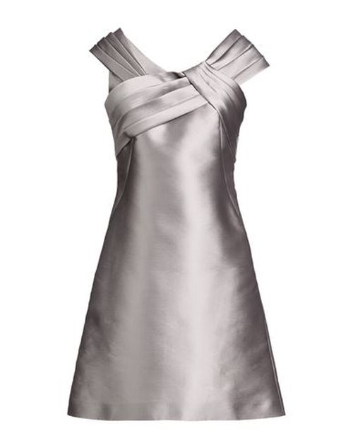 Woman Mini dress Light grey Size 2 Polyester, Silk