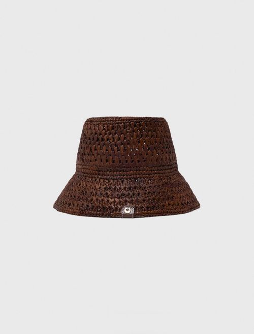 Woman's raffia Colourful natural raffia bucket hat for Spring/Summer